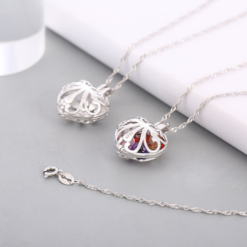 Korean fashion valentine's day christmas gift jewelry silver women 925 heart of love necklace Korean fashion valentine's day christmas gift jewelry silver women 925 heart of love necklace