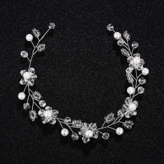 New design Tiaras Wedding pearl Hair Accessories silver crystal bridal Hairbands New design Tiaras Wedding pearl Hair Accessories silver crystal bridal Hairbands