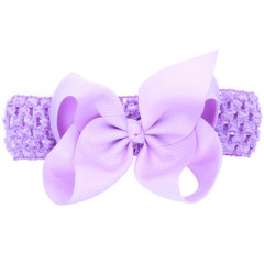 Amazon bulk sale13 style pure color grid bow knot hair band for baby kids hair accessories