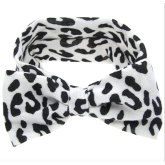 2019 Leopard baby multi style elastic bow knot hairband girls hair accessories