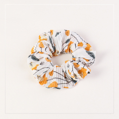 2020 fashion human custom design printed pleated girls hair scrunchies