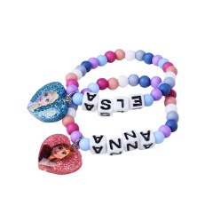 2020 new arrived princess girl fashion name colorful beads stretch string bracelet 2020 new arrived princess girl fashion name colorful beads stretch string bracelet