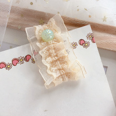 2020 amzaon hot sale new style girls lace square BB kids hair clips for children girls