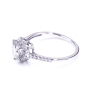 Luxury rose gold plated heart shape 925 sterling silver white gold moissanite ring Luxury rose gold plated heart shape 925 sterling silver white gold moissanite ring