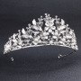 Rhinestone hair accessories round silver hair jewelry birthday girl wedding tiara crowns