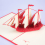 2019 custom handmade Blessing boating 3d gift pop up greeting card for new year christmas 2019 custom handmade Blessing boating 3d gift pop up greeting card for new year christmas