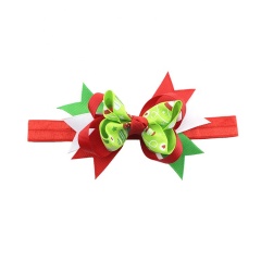 Swallowtail bubble flower christmas snowman christmas ribbon hair bow children head band for baby girl