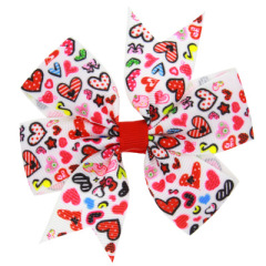 15 Color wholesale boutique hairbows baby girls printed hair clip for girls hair accessories