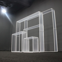many designs metal PVC film white background square party event birthday wedding stage decoration