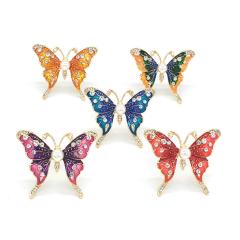 2020 new Vintage Wholesale Crystal Magnetic Animal Rhinestone Brooch alloy butterfly brooch