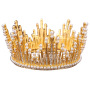 wholesale korea Alloy Water Lead Handmade Wedding Bridal round tall big pageant crowns for sale