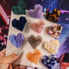 2020 new arrival ins influencers love shape acetate candy color acrylic hair clip