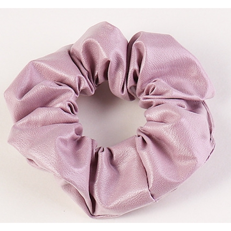 AliExpress Amazon hot sale new pure color girls PU leather hair scrunchies