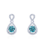 18K Gold Plated Silver Brilliant Cut Simulated Diamond CZ Moissanite Stud Earrings