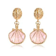 New fashion gold plated shell alloy eardrop oil drip earring ladies earrings