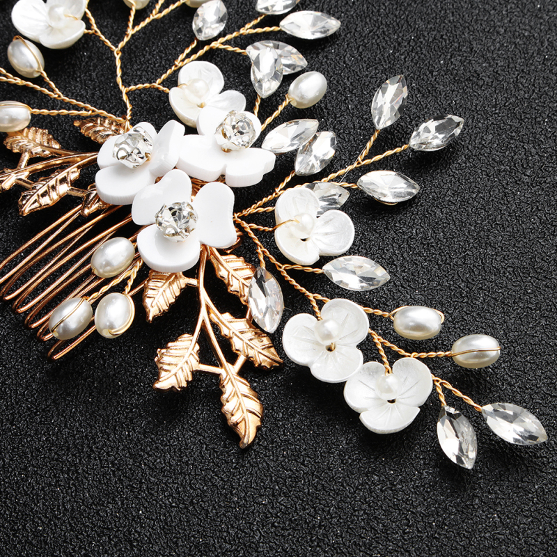 metal womens Pearl Hair Accessories Wedding Bridal Hair Combs for braids metal womens Pearl Hair Accessories Wedding Bridal Hair Combs for braids
