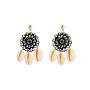 New Design Bohemian Handmade Flower Round Dreamcatcher Shell Earrings for Women New Design Bohemian Handmade Flower Round Dreamcatcher Shell Earrings for Women
