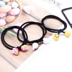 Cartoon cute fruit smiley girl ladies hair accessories candy color hair circle soft wholesale elastic hair ties Cartoon cute fruit smiley girl ladies hair accessories candy color hair circle soft wholesale elastic hair ties