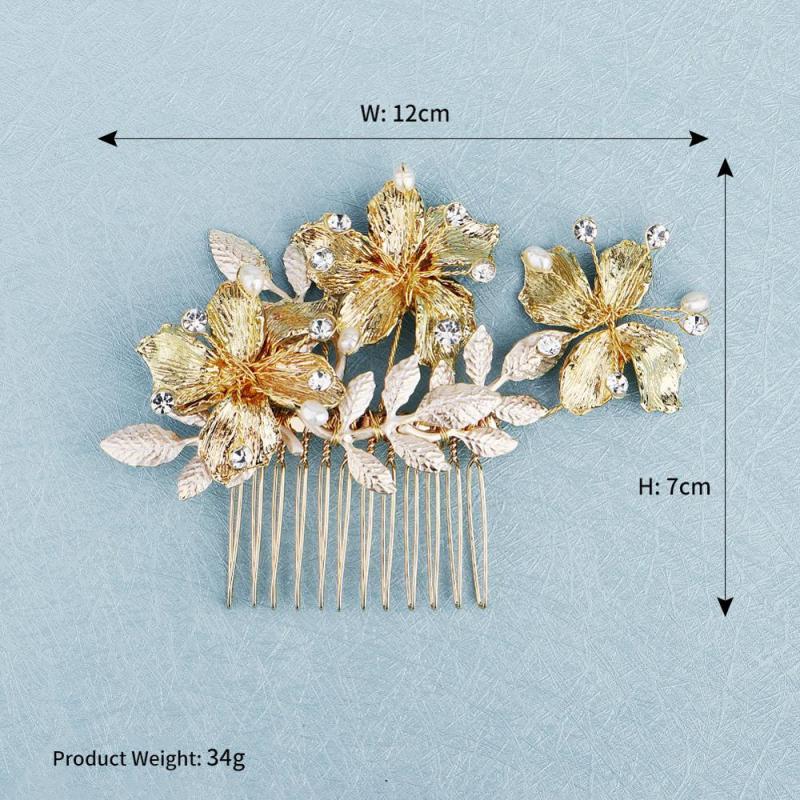 amazon new Luxury fancy custom Gold handmade Crystal Bridal wedding hair comb amazon new Luxury fancy custom Gold handmade Crystal Bridal wedding hair comb