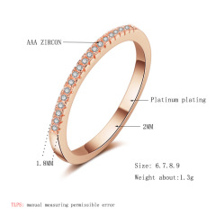 Luxury Platinum Plated Cubic Zirconia Solitaire Ring Cubic Zirconia Engagement Ring