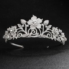 Handmade Alloy Water Lead Handmade  Wedding Bridal Crystal Headpiece Tiara Crowns