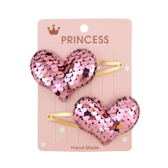 Wholesale baby girls multiple colour bling bling glitter sequin hair clips