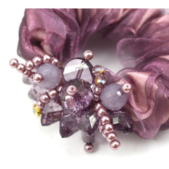 2020 fashion custom women girls pearl rhinestones elastic hair scrunchies