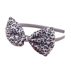 Beauty cheap hair ribbons polyester bow leopard print headbands