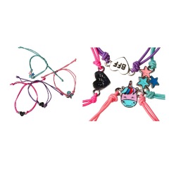 4pcs/set Handmade promotional elastic cord cartoon stars friendship bracelet