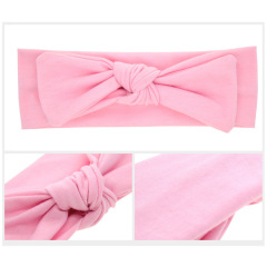2020 Alice baby pure color safety elastic bow knot hairband girls hair accessories