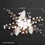 Handmade Rhinestone Pearl Flower Hair Accessories Wedding Bridal Hair Combs Handmade Rhinestone Pearl Flower Hair Accessories Wedding Bridal Hair Combs