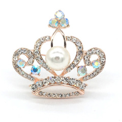custom ins korean luxury fashion girls womens crown bird leaf swan flower rhinestone brooches jewelry