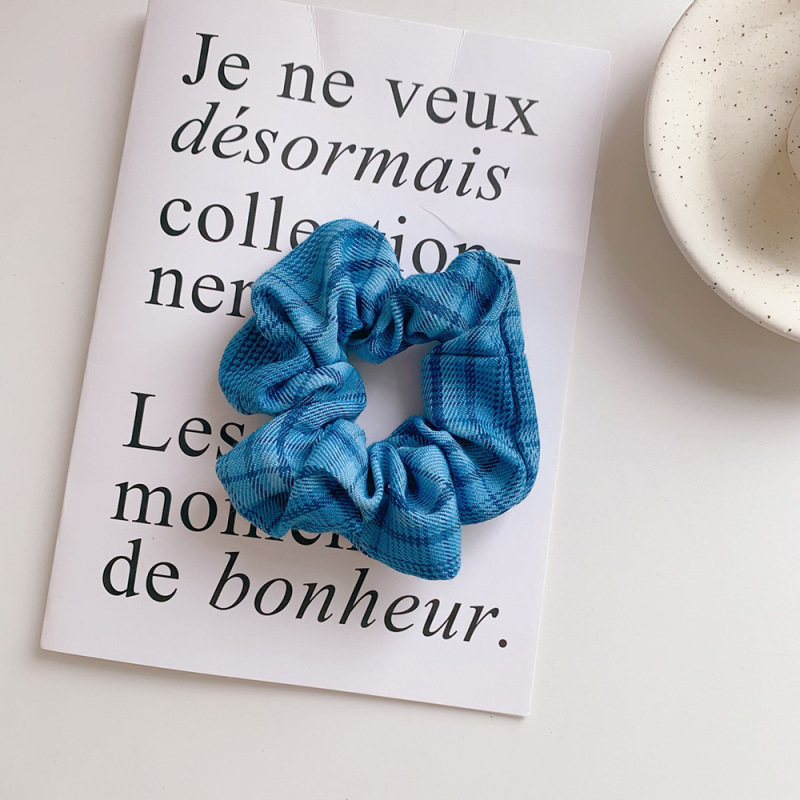 Spring Summer Hair Accessories Women Fashion Elastic New Fabric Blue Scrunchies Spring Summer Hair Accessories Women Fashion Elastic New Fabric Blue Scrunchies