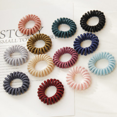 wholesale phone cord spiral coil elastic telephone hair ties for women