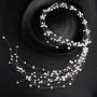 Handmade long Hair Wedding Accessories Ribbon tassels peal Bridal Headband