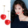 custom fashion trendy Gift fruit Adorable Cherry Drop dangle Earrings For Women custom fashion trendy Gift fruit Adorable Cherry Drop dangle Earrings For Women