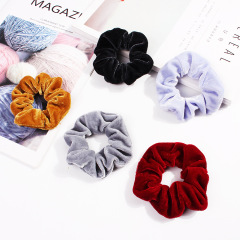 custom 2020 trend Eco friendly ins amazon 50 color elastic hair bow tie scrunchies velvet pack set for hair