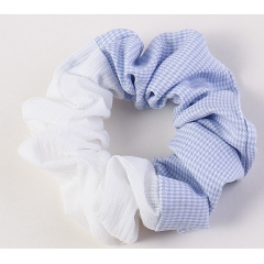 New simple houndstooth striped two-color stitching fabric scrunchies hair ties