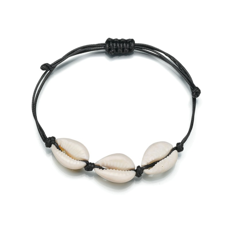 2019 Fancy jewelry nautical rope bracelet women seashell leather anklet for women