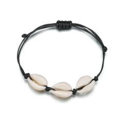 2019 Fancy jewelry nautical rope bracelet women seashell leather anklet for women 2019 Fancy jewelry nautical rope bracelet women seashell leather anklet for women