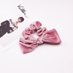 Winter Hair Scrunchies Elastics ponytail holder pleuche plush Bow hair tie