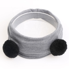Black and white color wide-brimmed ball amazon baby hair band for kids with ear