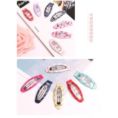 Hot Selling kids dots printed baby Snap Hair Clips for Girls hair Accessories