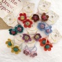 Wholesale Korean colorful autumn new flower hair band checkered core elastic hair ties for baby girls Wholesale Korean colorful autumn new flower hair band checkered core elastic hair ties for baby girls