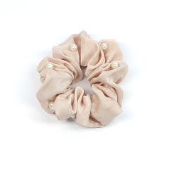2020 new fashion custom women elastic pearl hair scrunchies for girls