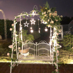 White iron double seat swing garden ornaments garden suppliers White iron double seat swing garden ornaments garden suppliers