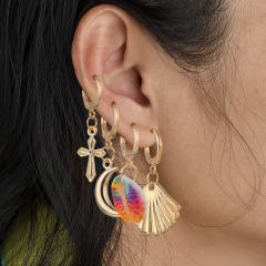 2019 fashion girl decoration sea shell jewelry sets for women multiple earring sets