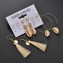2019 Korean flower jewelry sea shell hoop stud earring sets for women