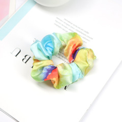 fashion custom girls new starry sky fabric elastic hair scrunchies for women
