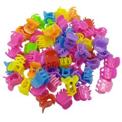 Amazon Hot Sale Colorful 100pcs Children Girl plastic small mini hair claw Amazon Hot Sale Colorful 100pcs Children Girl plastic small mini hair claw